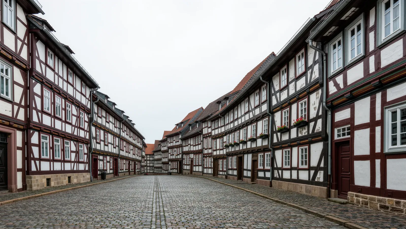 Symbolbild Altstadtplatz mit Fachwerkhäusern