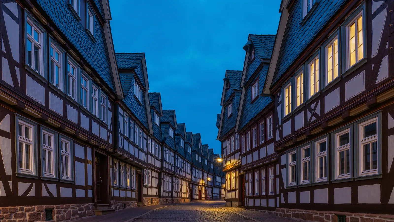 Symbolbild Gasse mit Giebelhäusern