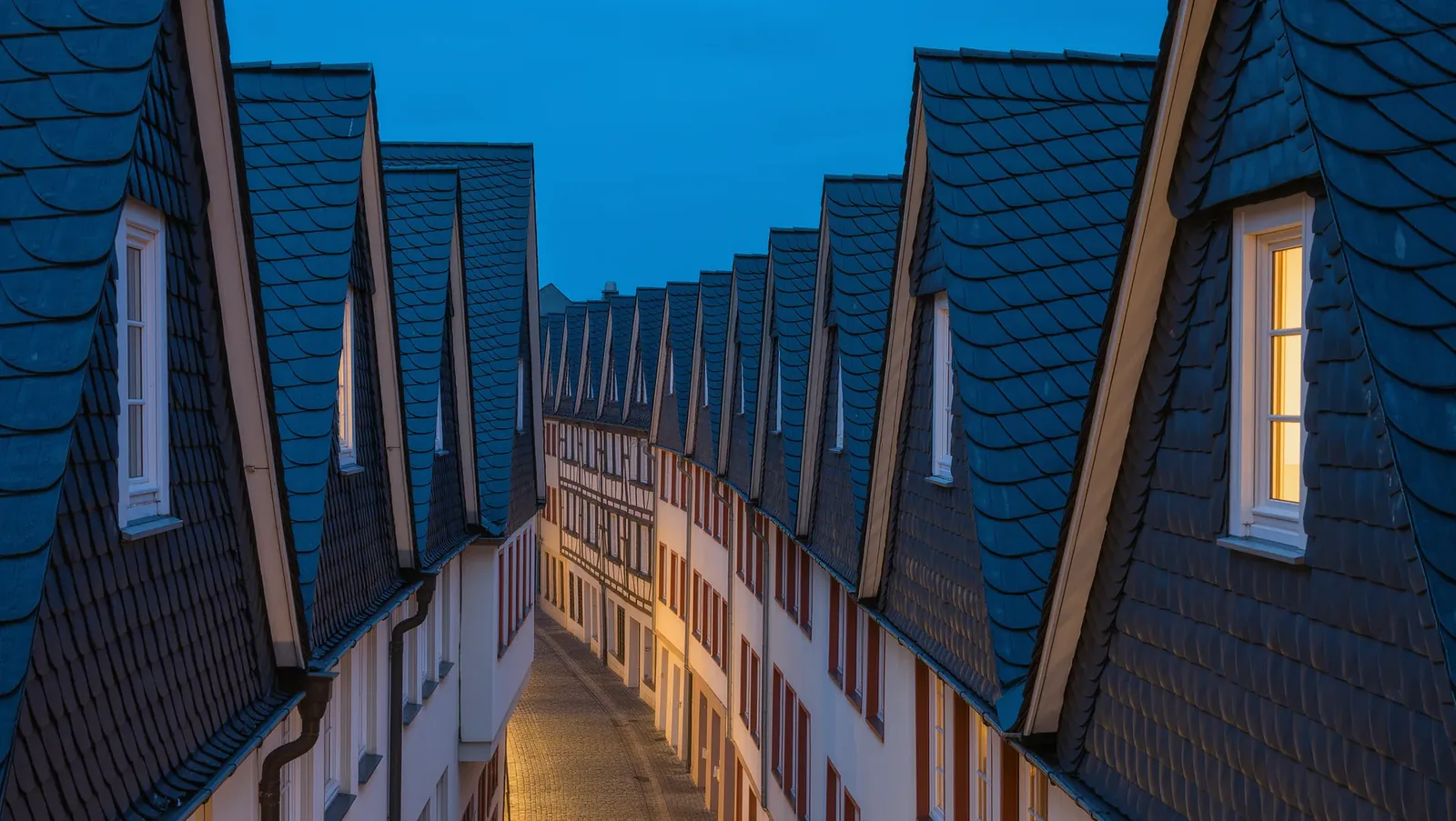 Symbolbild Gasse mit Giebelhäusern