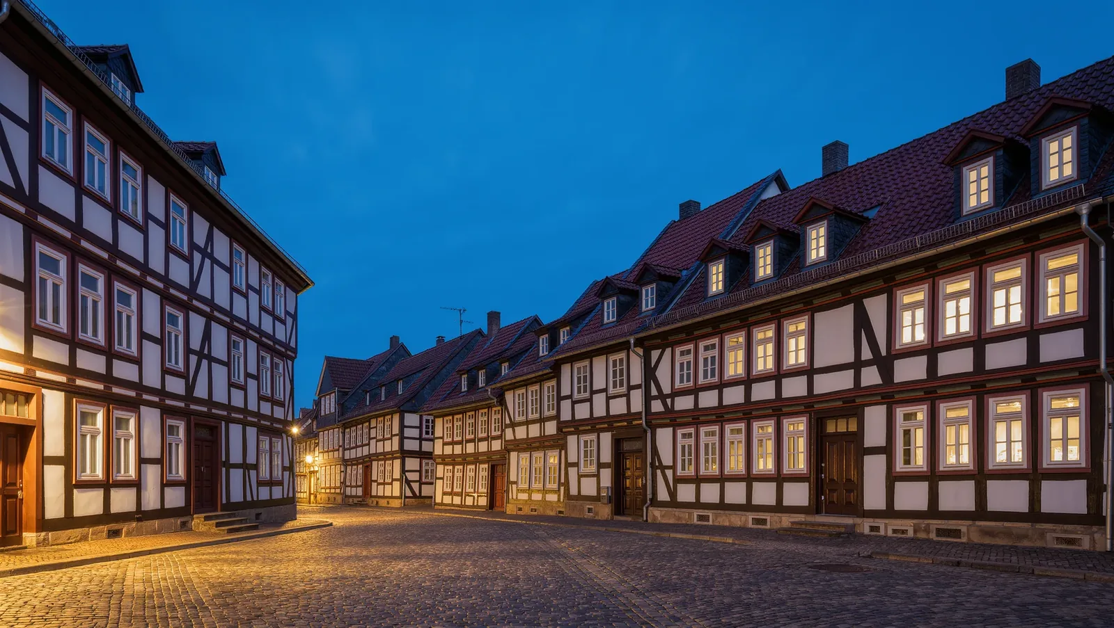 Symbolbild Altstadtplatz mit Fachwerkhäusern
